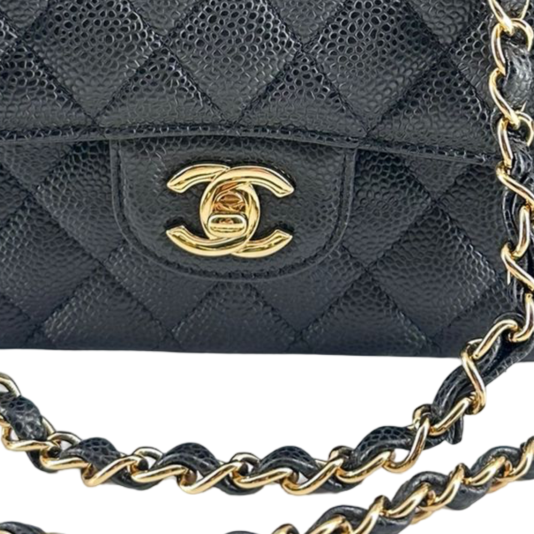 CHANEL CLASSIC MEDIUM DOUBLE FLAP, BLACK