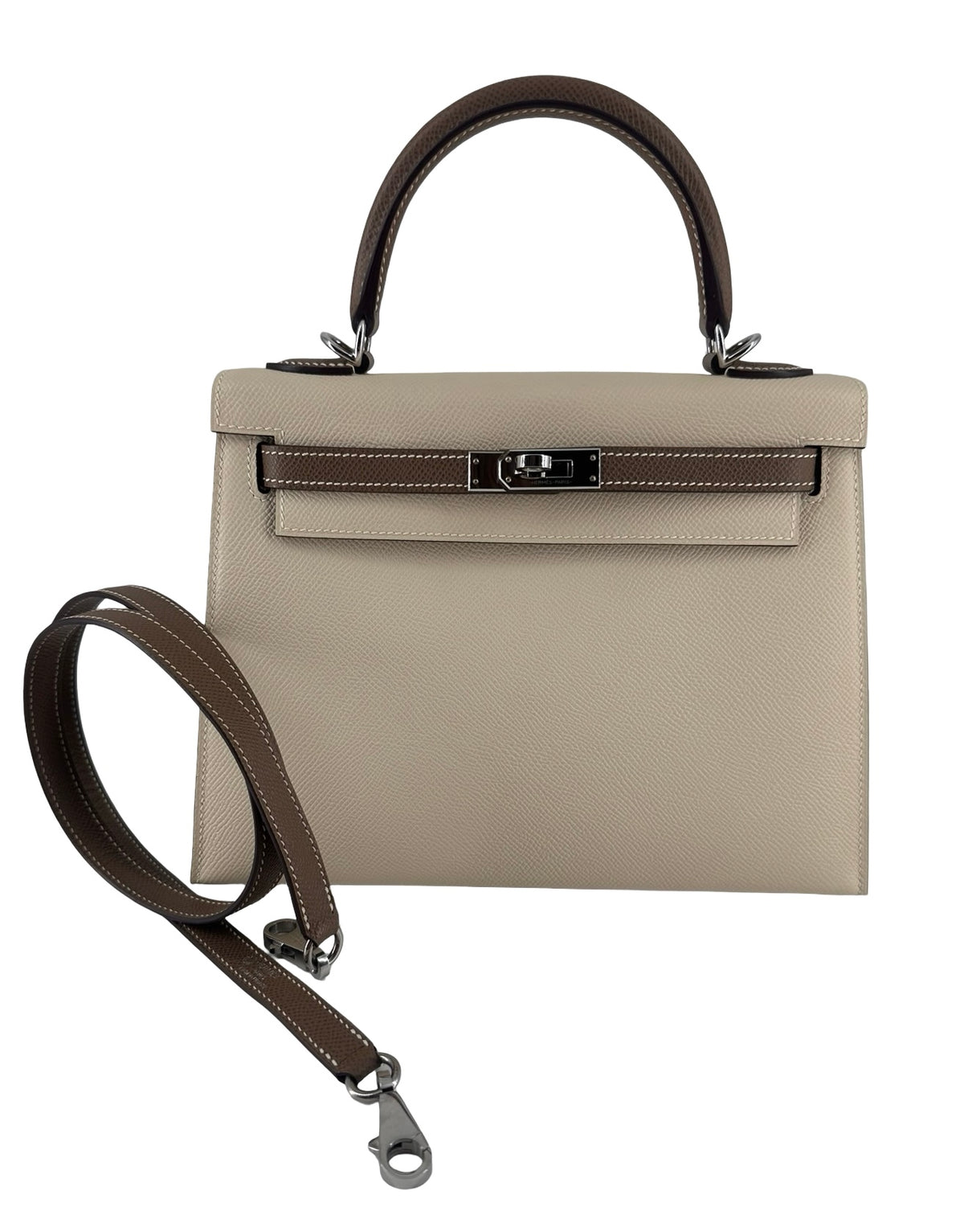 Hermès Kelly 25 Epsom Bi-Color Sellier PHW 2025