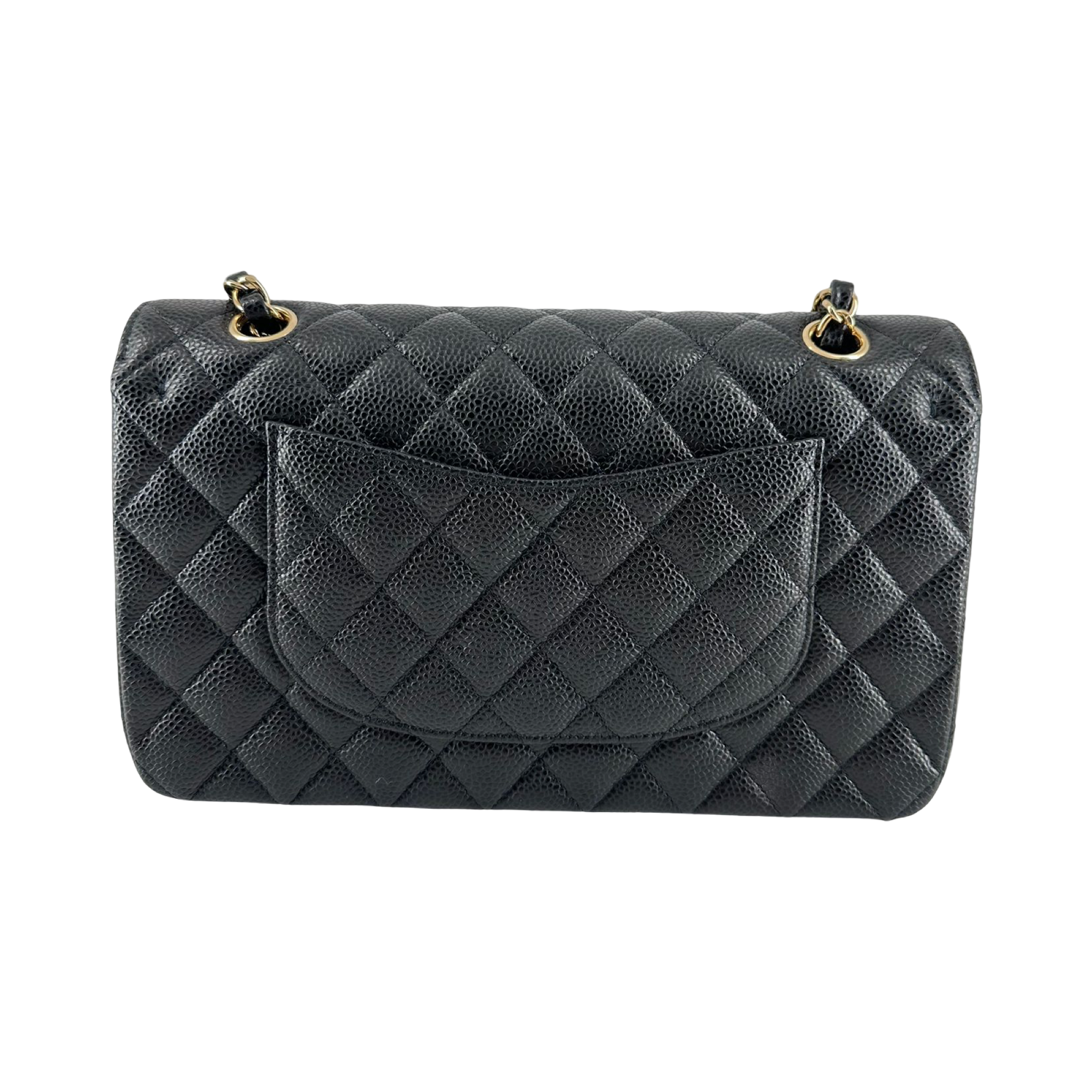 CHANEL CLASSIC MEDIUM DOUBLE FLAP, BLACK